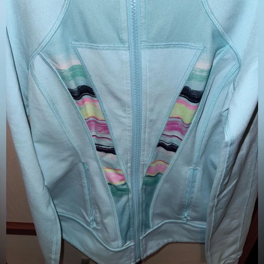 Ivivva by Lululemon Girls Full Zip Athletic Jacket Size 12 Blue Pink